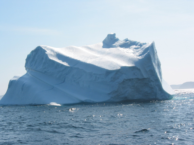 An iceberg off the coast of Old Bonaventure, Newfoundland.  This was my very first iceberg experience! 